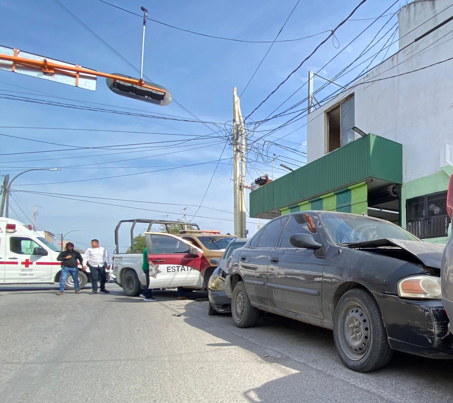 Patrulla de la Guardia Estatal participa en fuerte choque en Ciudad Victoria